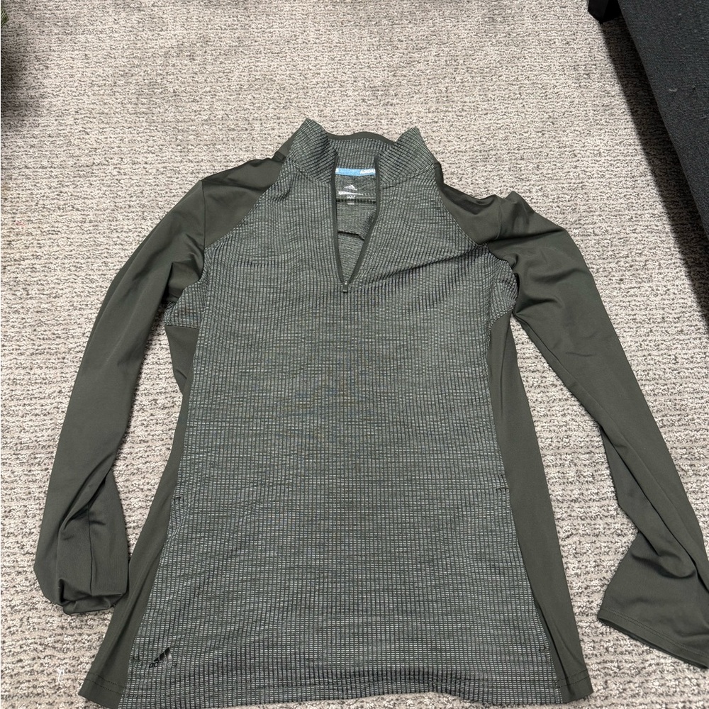Adidas Gray Patterned Golf Pullover - image 1